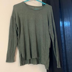 American Eagle Olive Green Plush Sweater